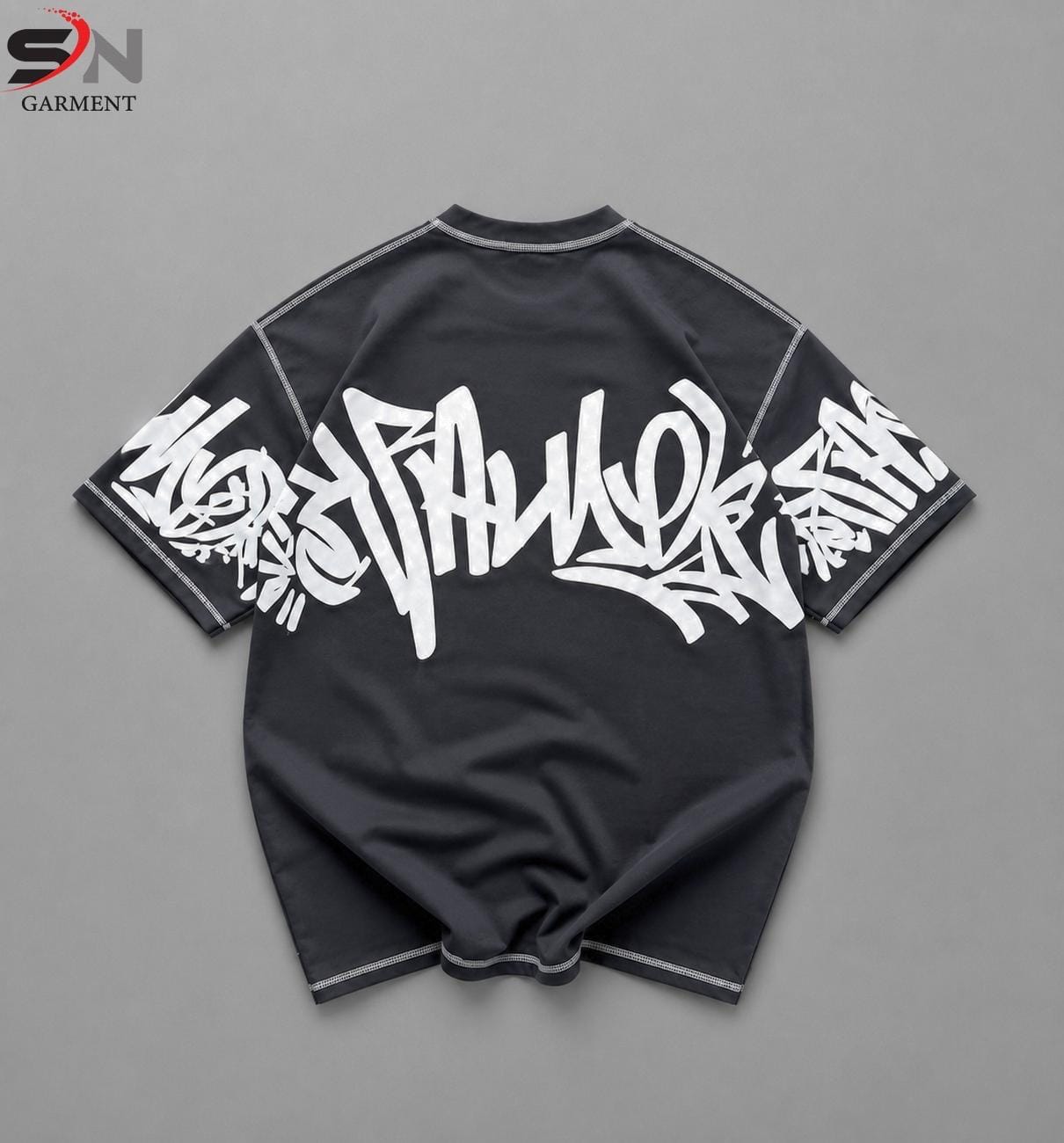 5 threads  embosed printed Drop Shoulder
