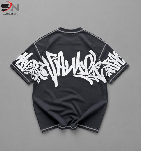 5 threads  embosed printed Drop Shoulder