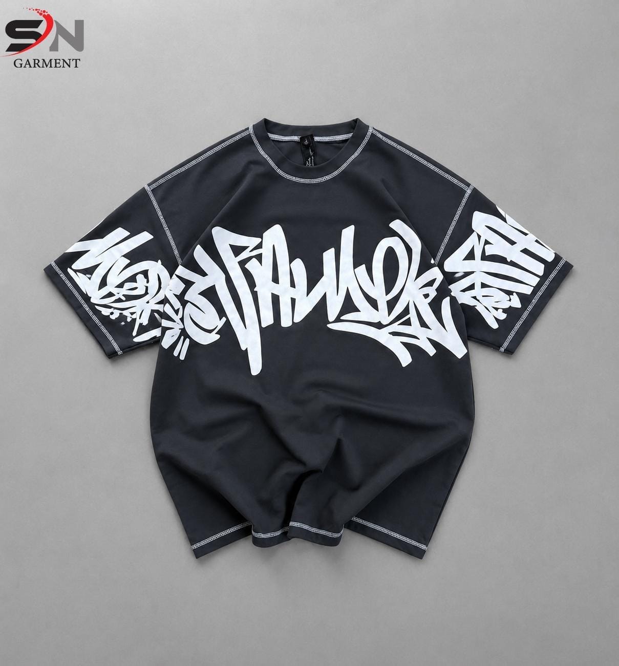 5 threads  embosed printed Drop Shoulder