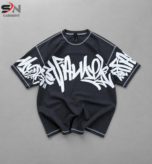 5 threads  embosed printed Drop Shoulder