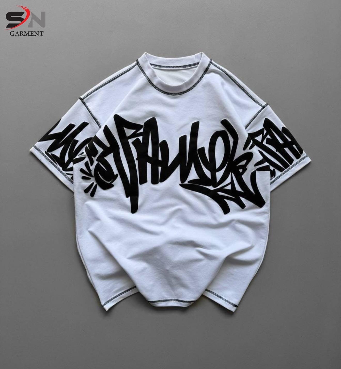 5 threads  embosed printed Drop Shoulder