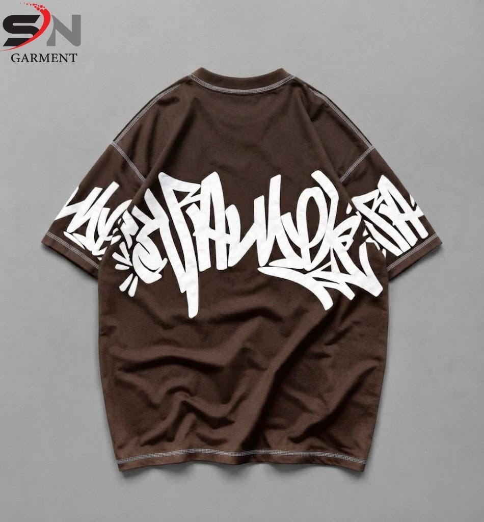 5 threads  embosed printed Drop Shoulder