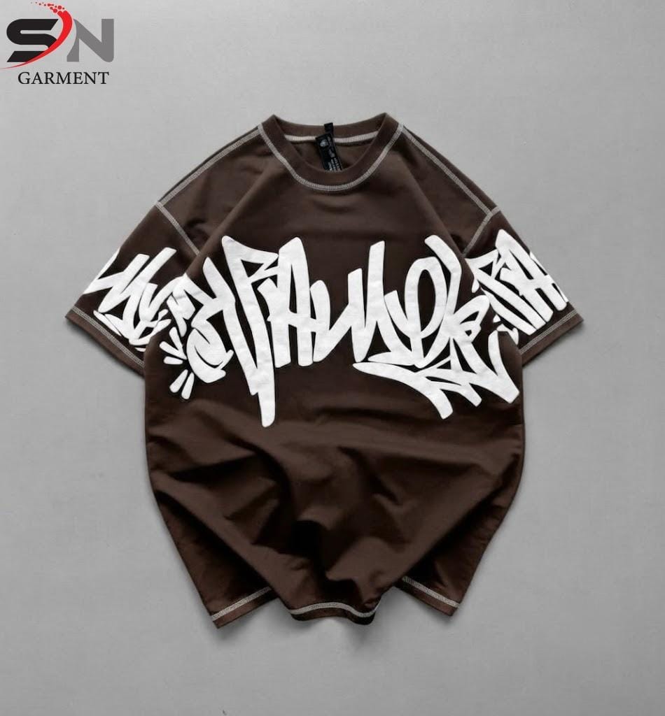 5 threads  embosed printed Drop Shoulder
