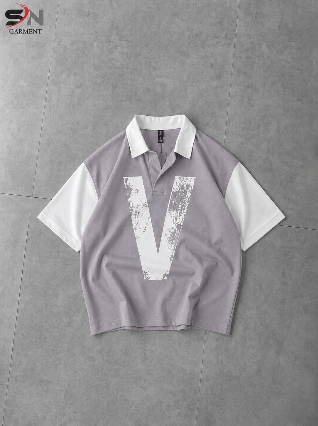 Jhonny Collar  V printed  Dropshoulder