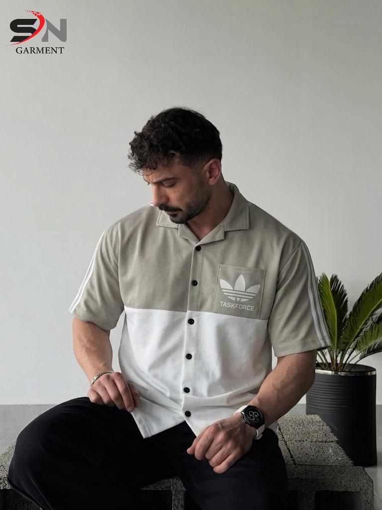 Button Down  Pocket Printed  Shirt