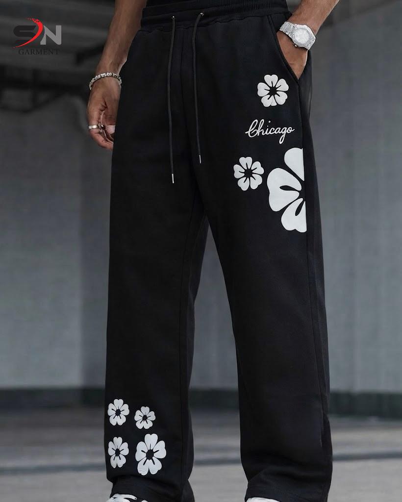 Chicago Printed  Baggy Trousers