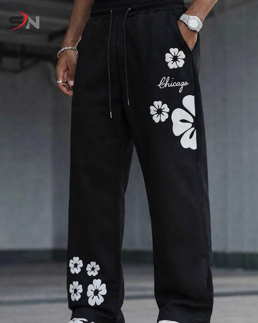 Chicago Printed  Baggy Trousers