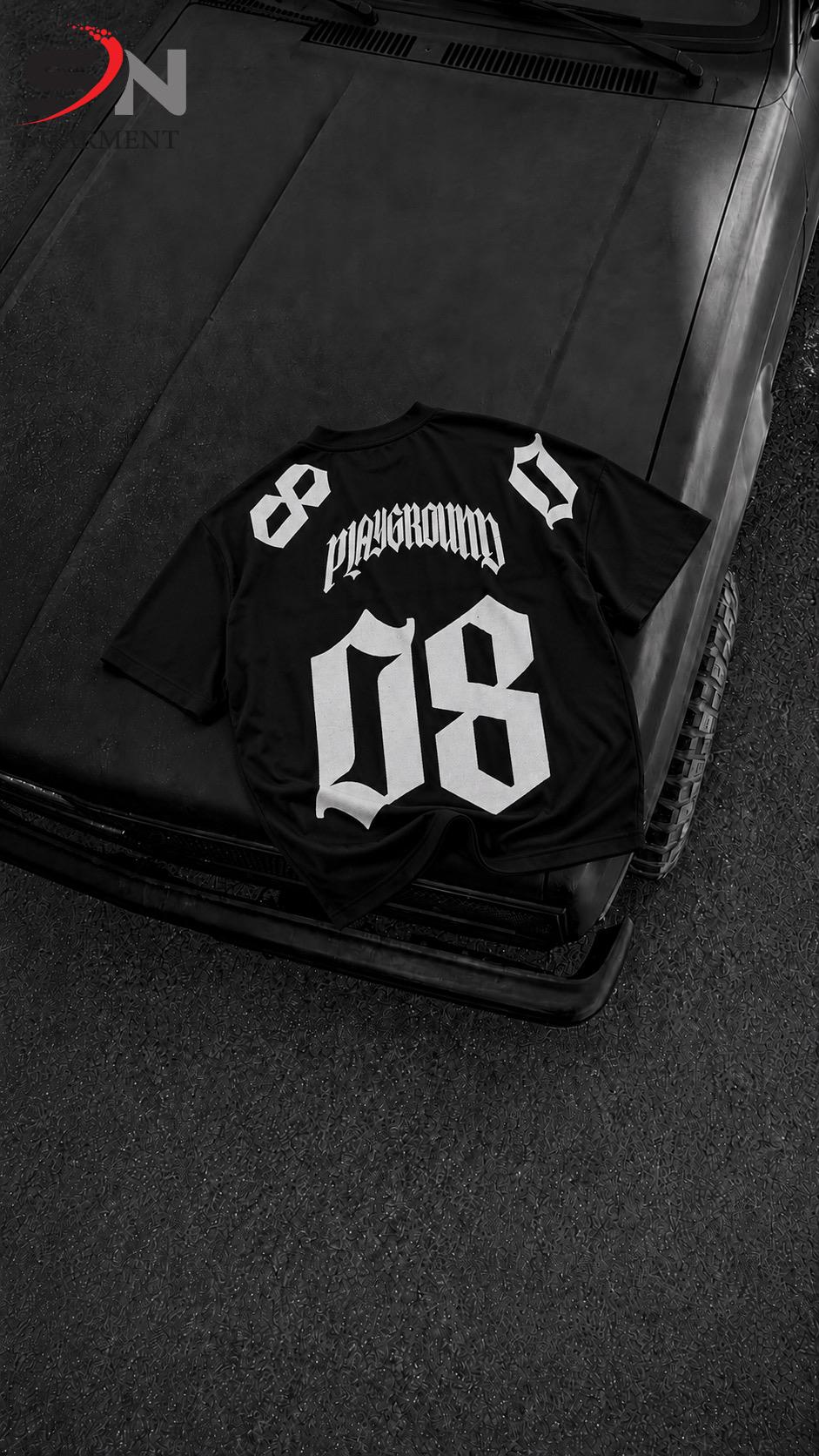 Front Back  08 Embossed Printed  Drop Shoulder