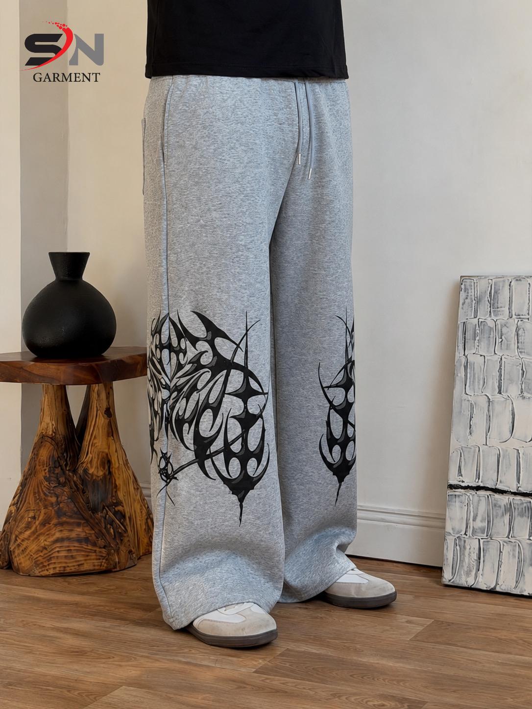 Baggy Graphic Print Trousers