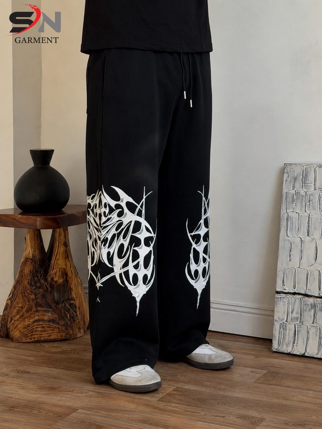 Baggy Graphic Print Trousers