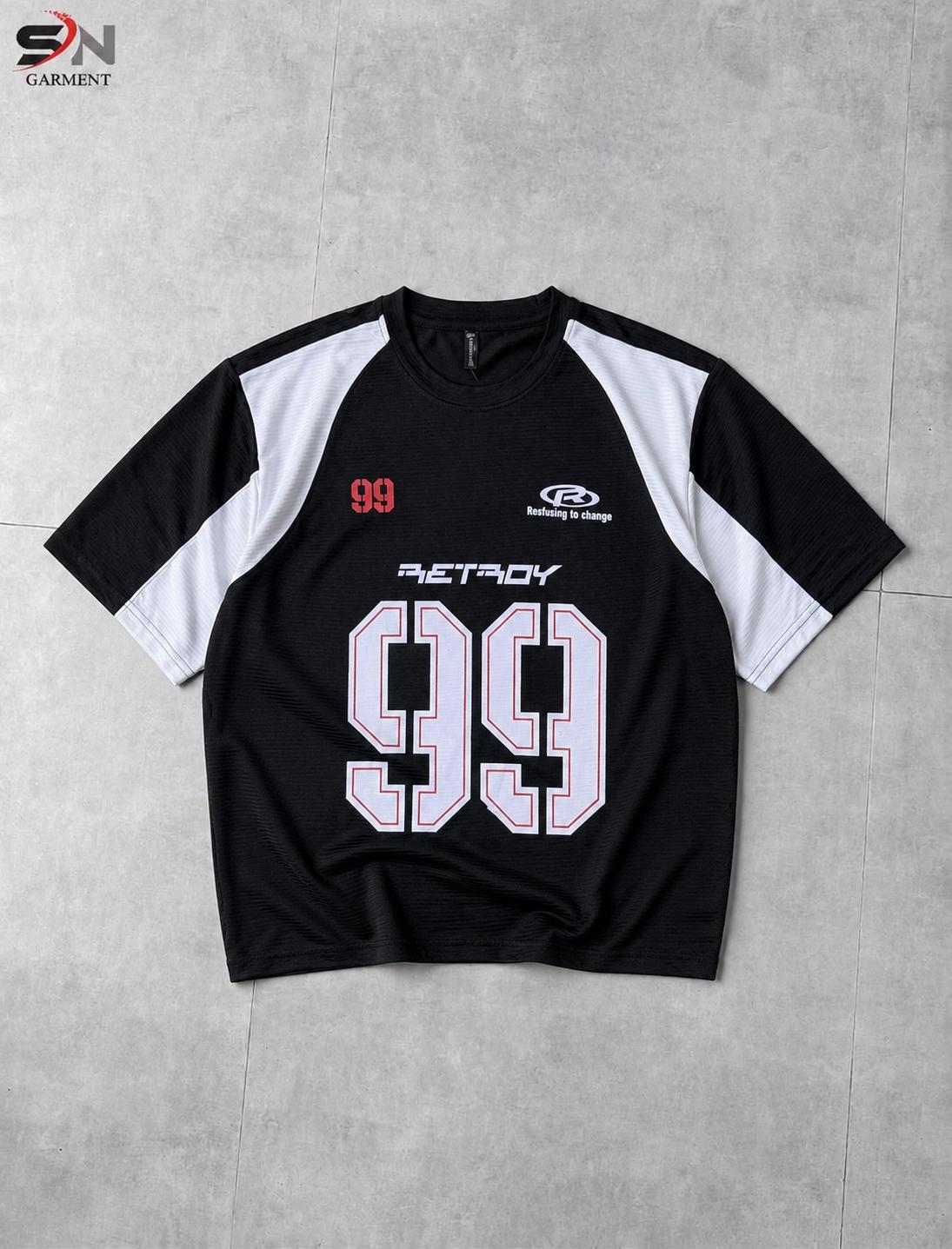 99 printed  Panel Dropshoulder