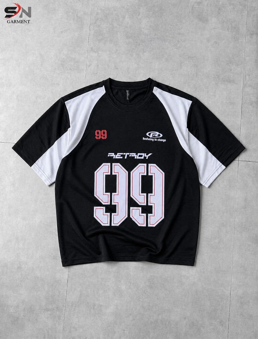 99 printed  Panel Dropshoulder