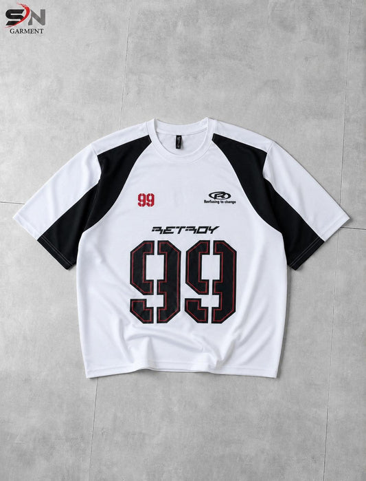 99 printed  Panel Dropshoulder